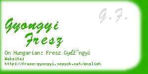 gyongyi fresz business card